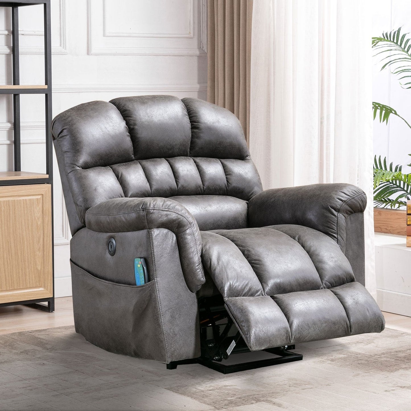 Fauteuil inclinable électrique surdimensionné de 42 po avec massage et chauffage