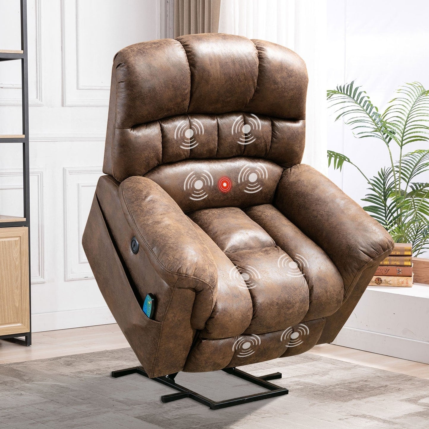 Fauteuil inclinable électrique surdimensionné de 42 po avec massage et chauffage