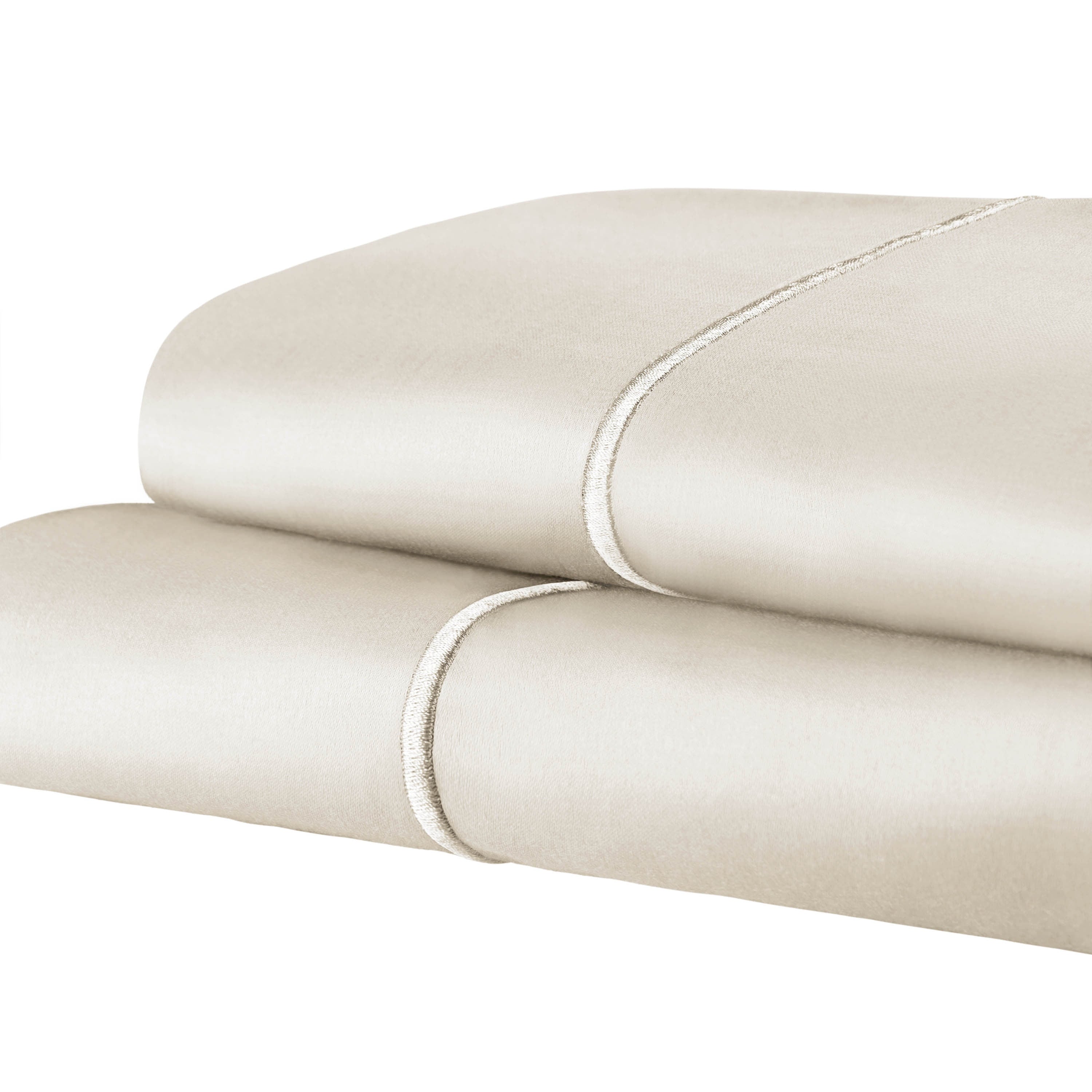 Taie d'oreiller unie en coton 1500 fils de Superior (lot de 2)
