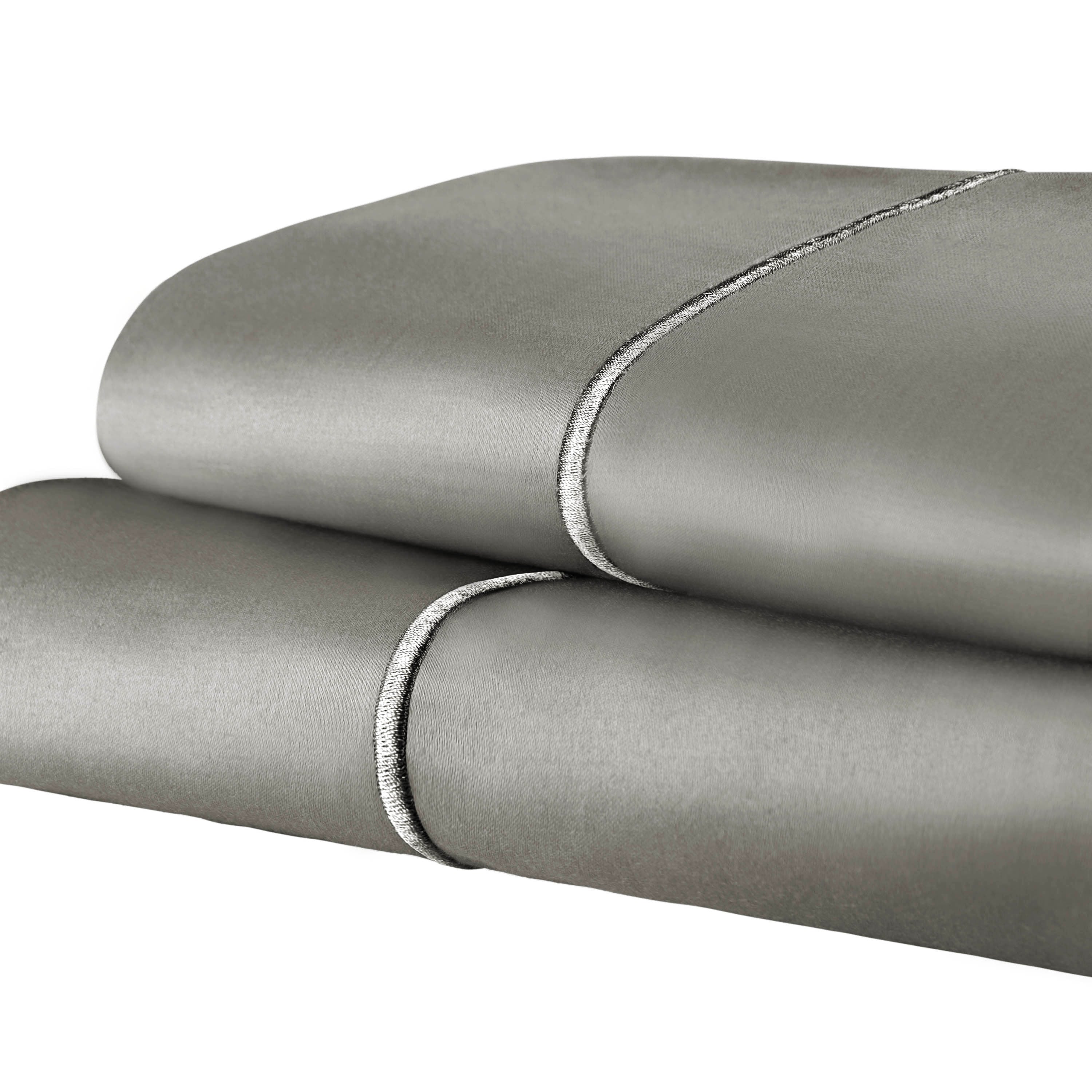 Taie d'oreiller unie en coton 1500 fils de Superior (lot de 2)