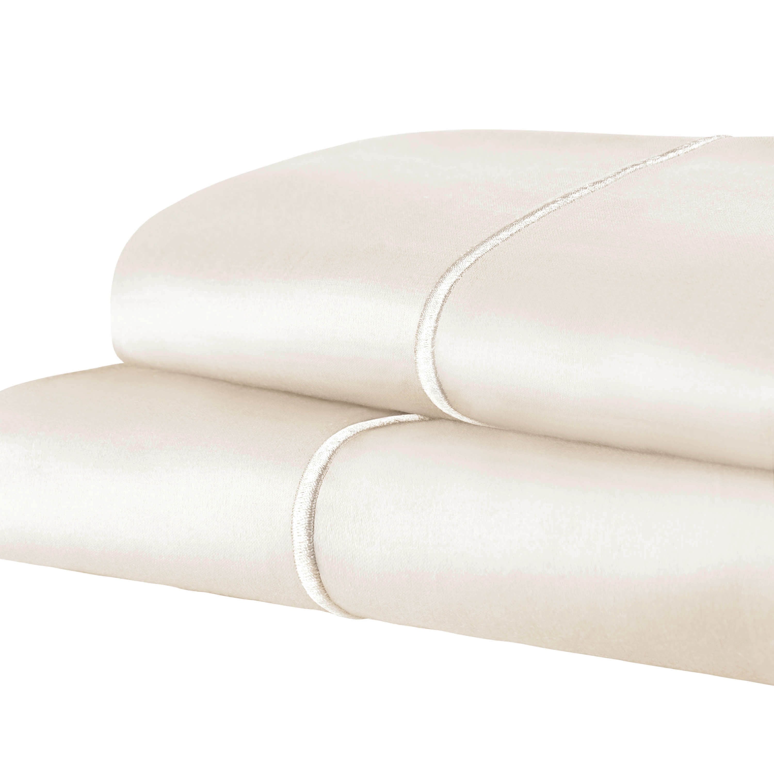 Taie d'oreiller unie en coton 1500 fils de Superior (lot de 2)
