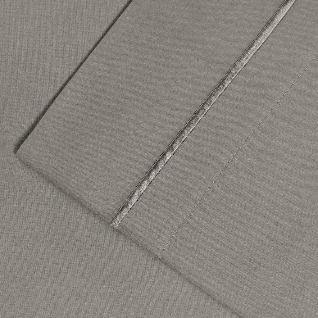 Taie d'oreiller unie en coton 1500 fils de Superior (lot de 2)