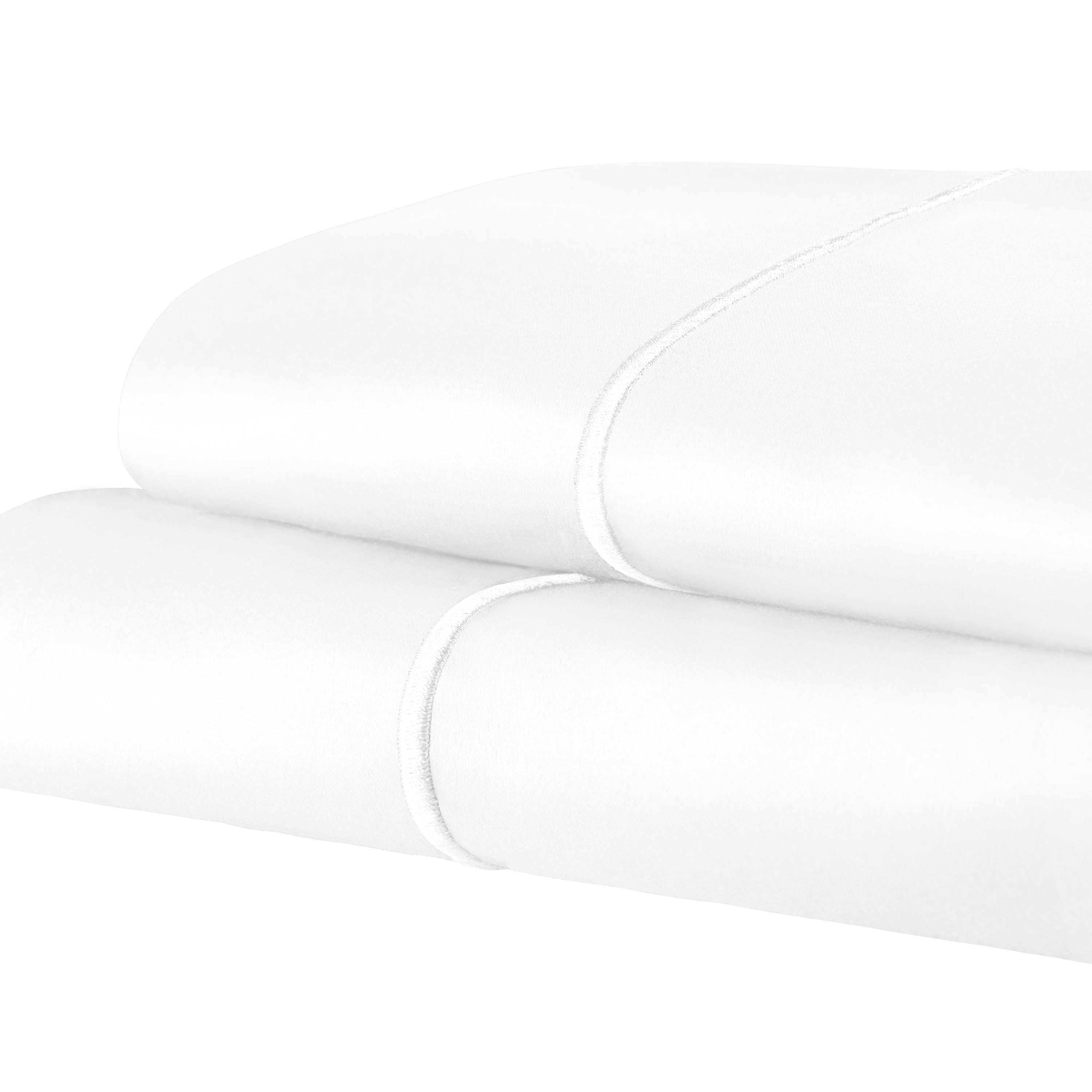 Taie d'oreiller unie en coton 1500 fils de Superior (lot de 2)