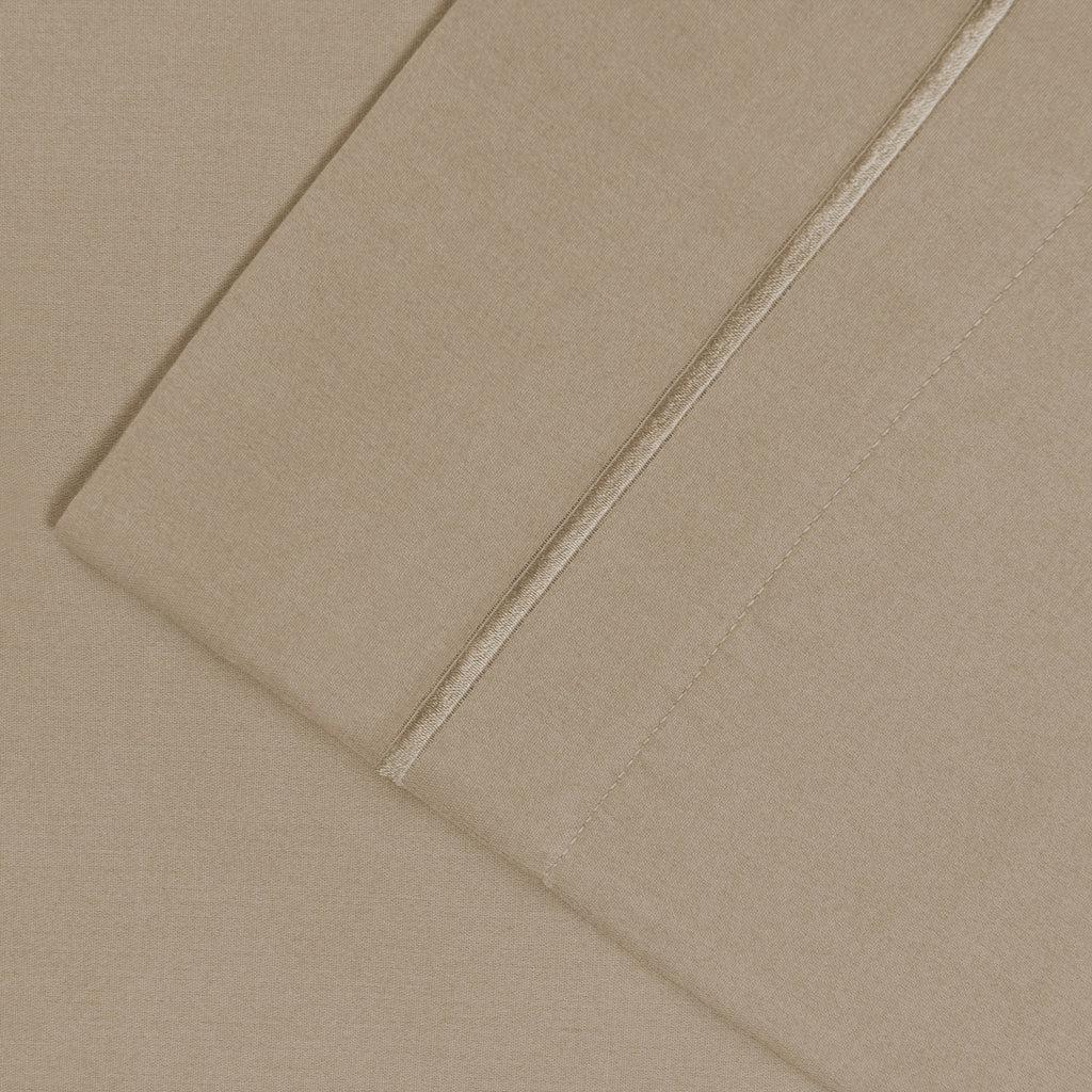 Taie d'oreiller unie en coton 1500 fils de Superior (lot de 2)