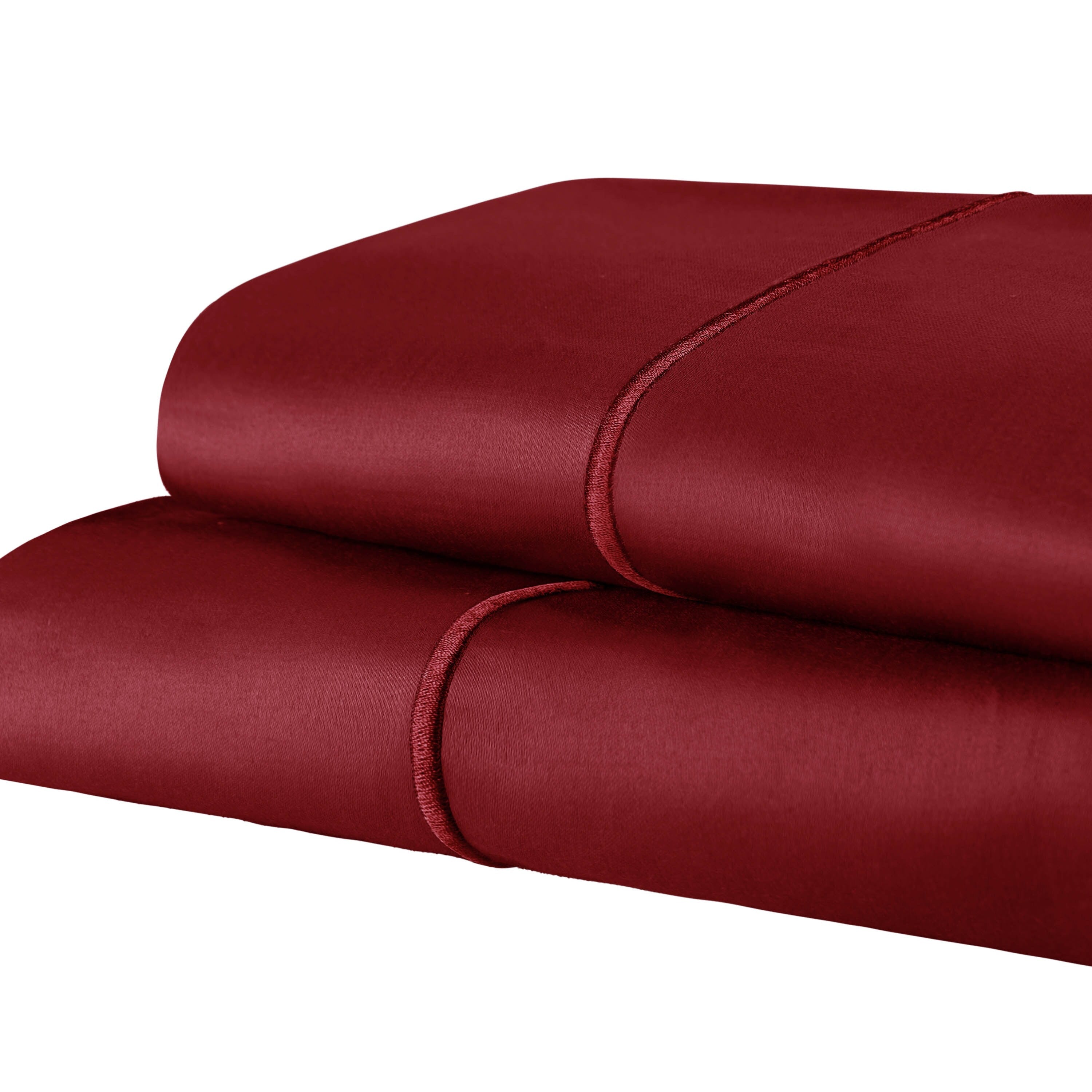 Taie d'oreiller unie en coton 1500 fils de Superior (lot de 2)