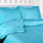 Parure de lit en mélange de coton à pois 600 fils au pouce carré de qualité supérieure