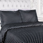 Parure de lit en mélange de coton à pois 600 fils au pouce carré de qualité supérieure