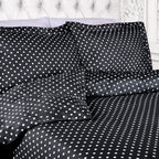 Parure de lit en mélange de coton à pois 600 fils au pouce carré de qualité supérieure