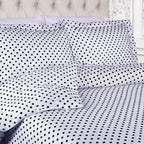 Parure de lit en mélange de coton à pois 600 fils au pouce carré de qualité supérieure