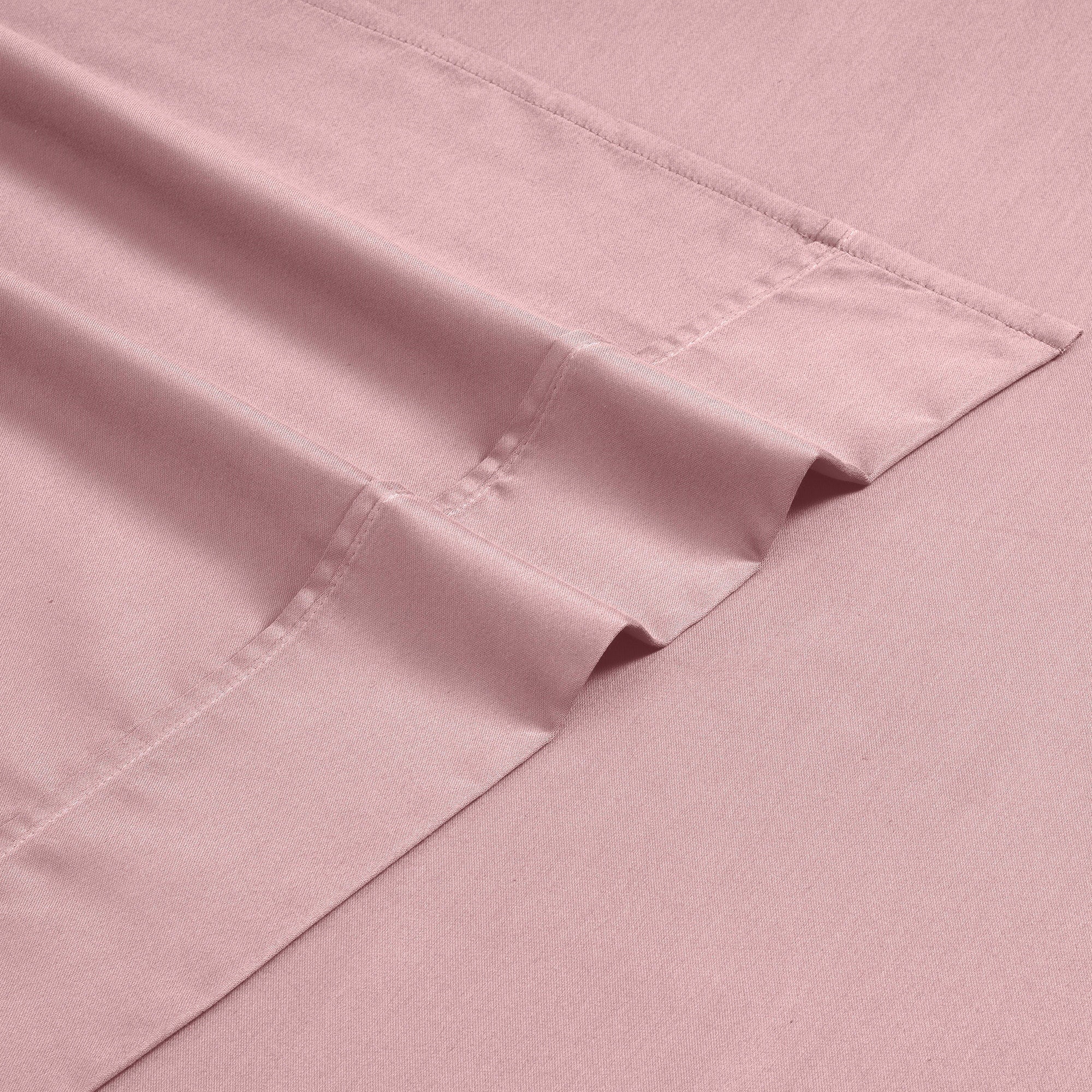 Parure de lit en mélange de coton de qualité supérieure, 1 200 fils au pouce carré, à poches profondes et de couleur unie