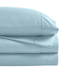 Parure de lit en mélange de coton de qualité supérieure, 1 200 fils au pouce carré, à poches profondes et de couleur unie