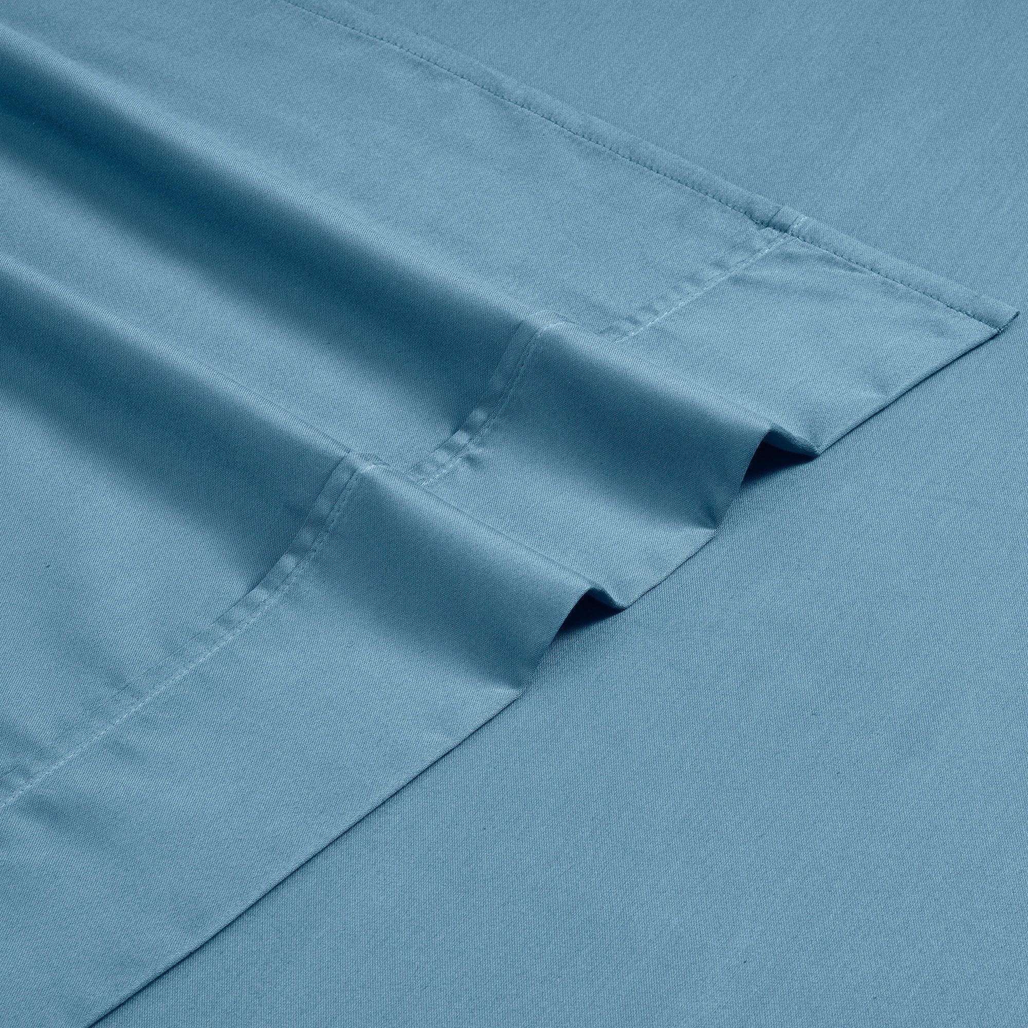 Parure de lit en mélange de coton de qualité supérieure, 1 200 fils au pouce carré, à poches profondes et de couleur unie