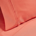 Parure de lit en mélange de coton de qualité supérieure, 1 200 fils au pouce carré, à poches profondes et de couleur unie
