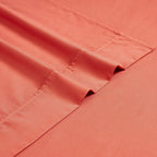Parure de lit en mélange de coton de qualité supérieure, 1 200 fils au pouce carré, à poches profondes et de couleur unie