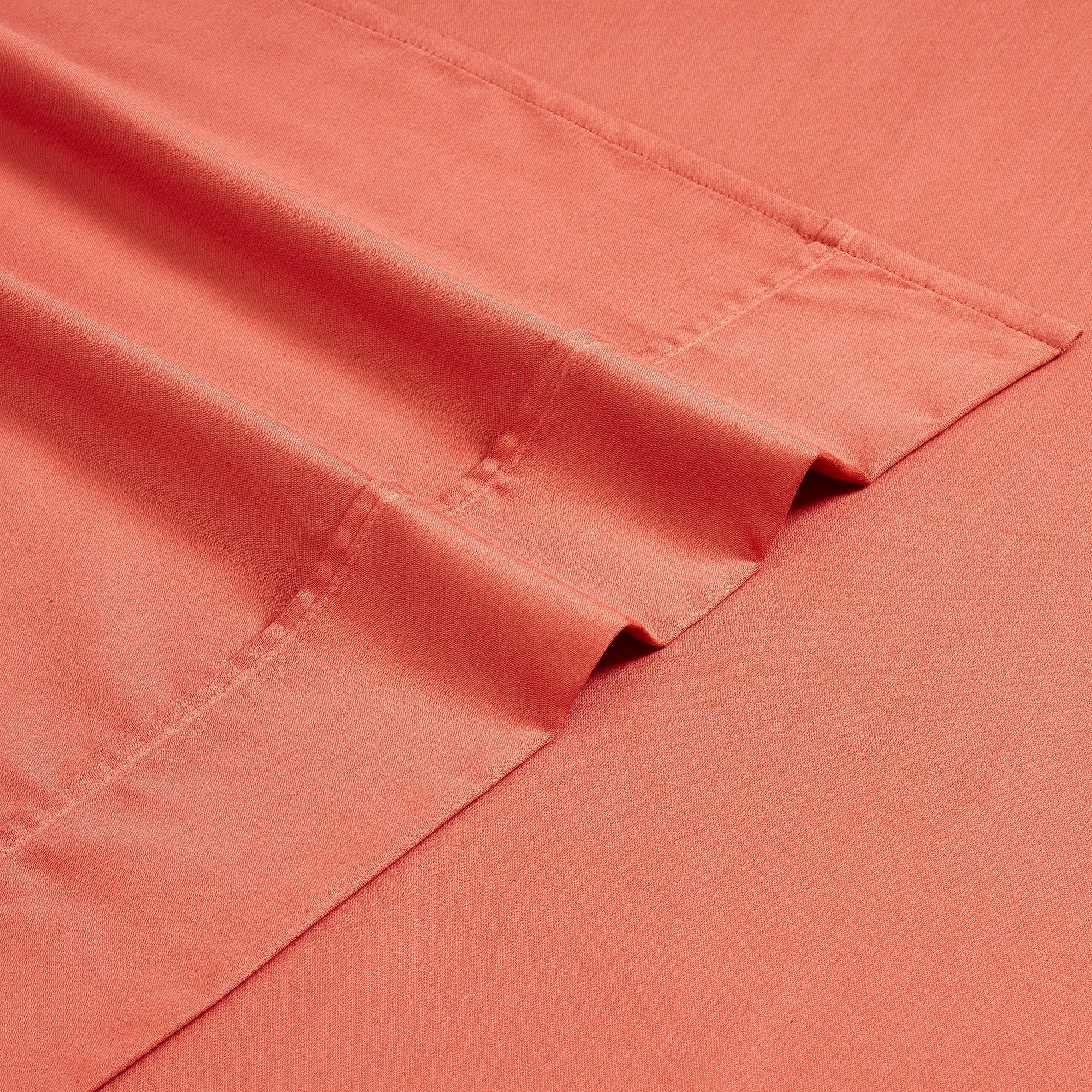 Parure de lit en mélange de coton de qualité supérieure, 1 200 fils au pouce carré, à poches profondes et de couleur unie