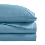 Parure de lit en mélange de coton de qualité supérieure, 1 200 fils au pouce carré, à poches profondes et de couleur unie