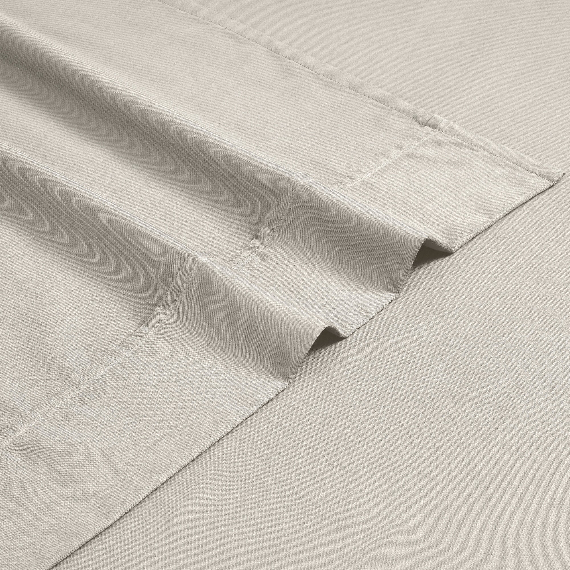Parure de lit en mélange de coton de qualité supérieure, 1 200 fils au pouce carré, à poches profondes et de couleur unie