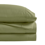 Parure de lit en mélange de coton de qualité supérieure, 1 200 fils au pouce carré, à poches profondes et de couleur unie