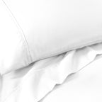Parure de lit en mélange de coton de qualité supérieure, 1 200 fils au pouce carré, à poches profondes et de couleur unie