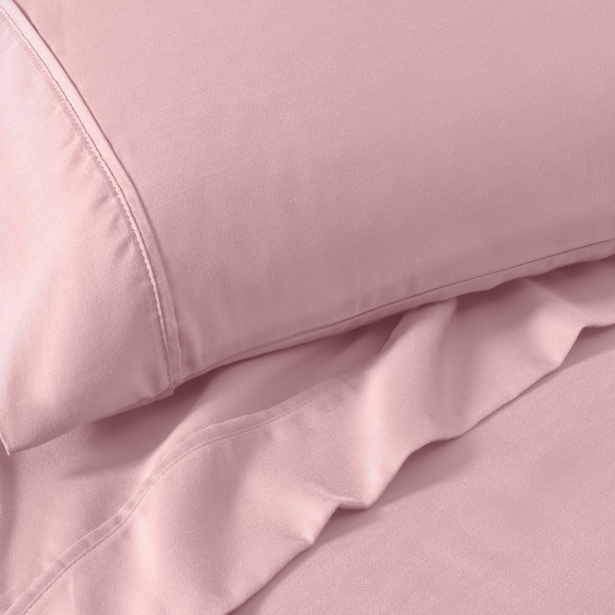 Parure de lit en mélange de coton de qualité supérieure, 1 200 fils au pouce carré, à poches profondes et de couleur unie
