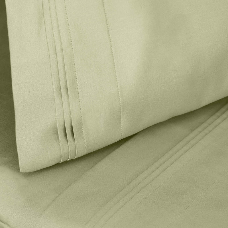 Parure de draps unie en coton égyptien de qualité supérieure 1000 fils au pouce carré avec poche profonde