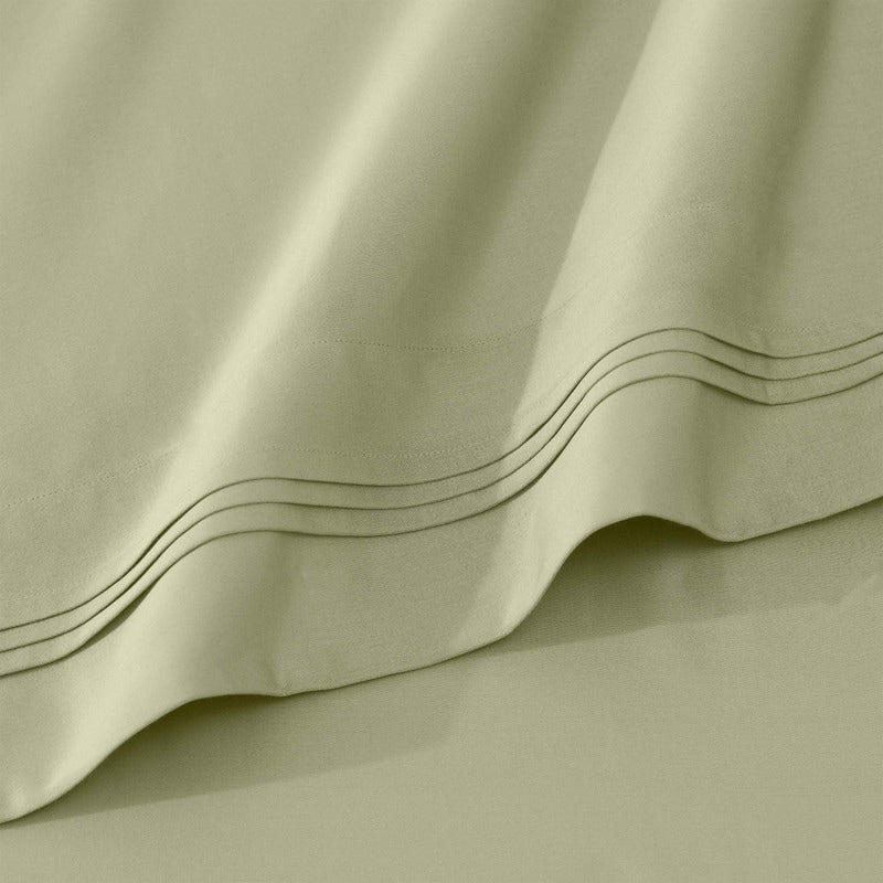 Parure de draps unie en coton égyptien de qualité supérieure 1000 fils au pouce carré avec poche profonde