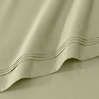 Parure de draps unie en coton égyptien de qualité supérieure 1000 fils au pouce carré avec poche profonde