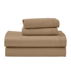 Parure de draps unie en coton égyptien de qualité supérieure 1000 fils au pouce carré avec poche profonde