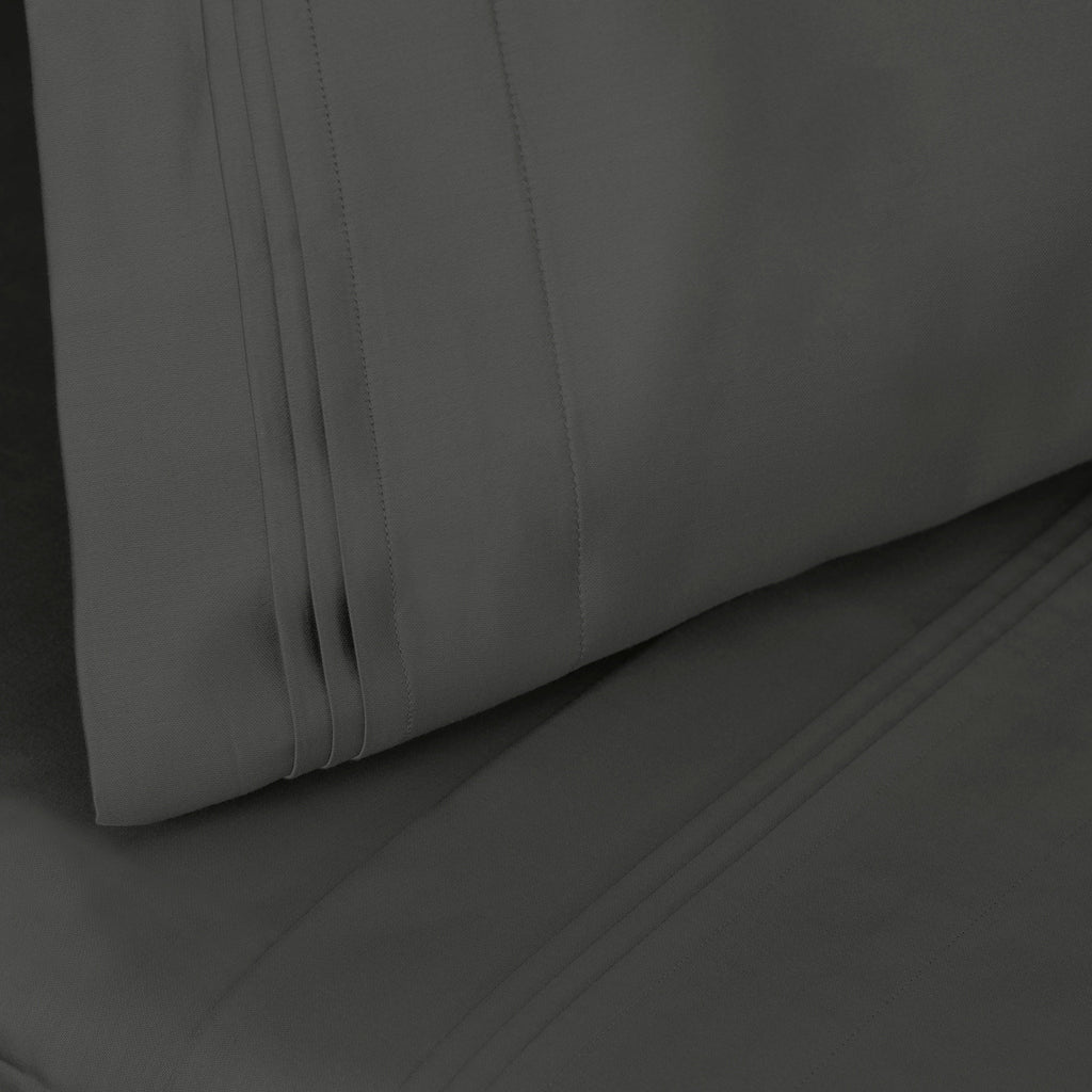 Parure de draps unie en coton égyptien de qualité supérieure 1000 fils au pouce carré avec poche profonde