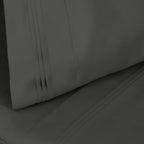 Parure de draps unie en coton égyptien de qualité supérieure 1000 fils au pouce carré avec poche profonde