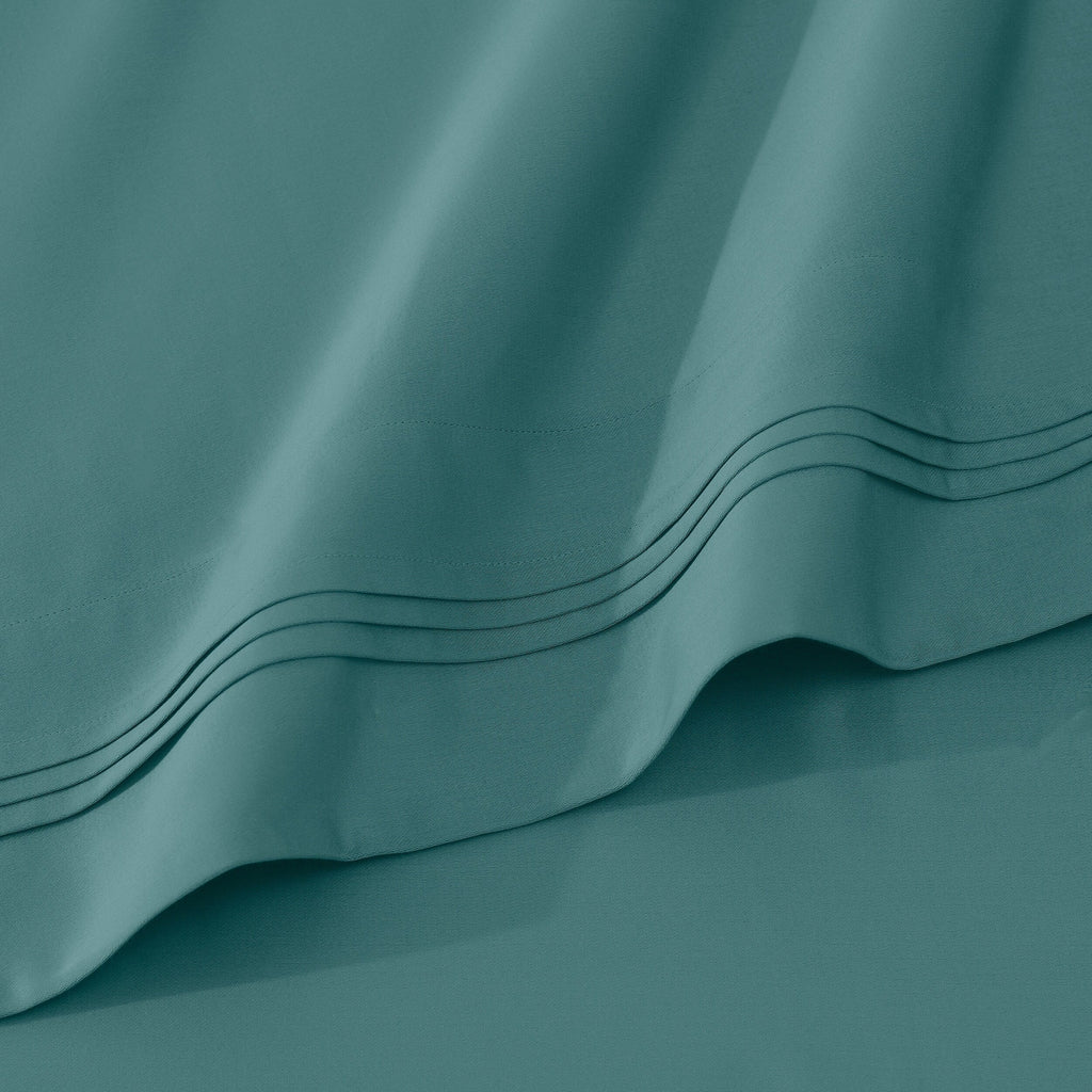Parure de draps unie en coton égyptien de qualité supérieure 1000 fils au pouce carré avec poche profonde