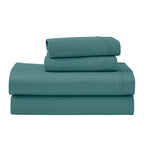 Parure de draps unie en coton égyptien de qualité supérieure 1000 fils au pouce carré avec poche profonde