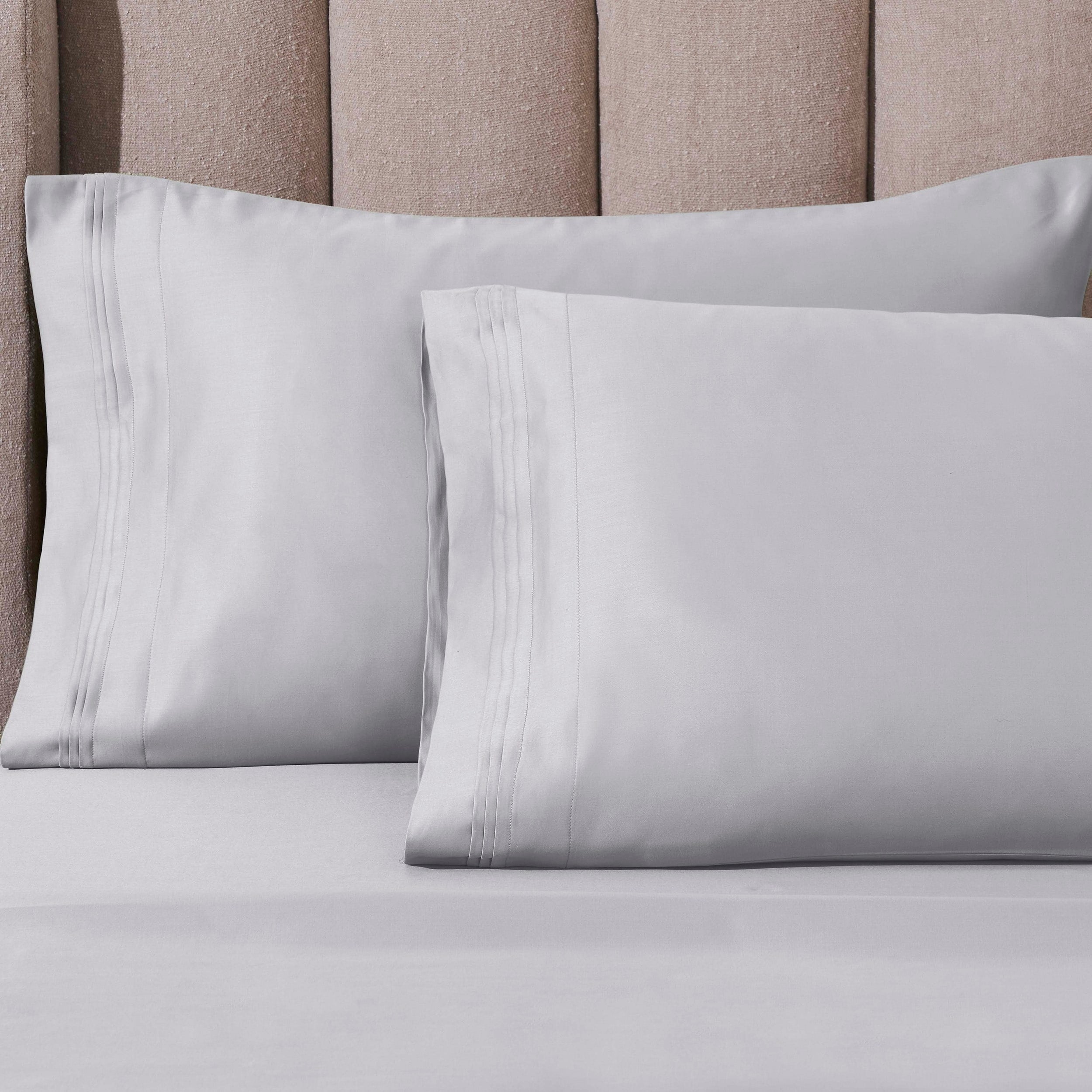 Parure de draps unie en coton égyptien de qualité supérieure 1000 fils au pouce carré avec poche profonde