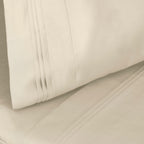 Parure de draps unie en coton égyptien de qualité supérieure 1000 fils au pouce carré avec poche profonde
