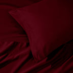 Parure de draps unie en coton égyptien de qualité supérieure 1000 fils au pouce carré avec poche profonde