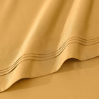Parure de draps unie en coton égyptien de qualité supérieure 1000 fils au pouce carré avec poche profonde