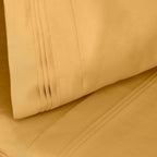 Parure de draps unie en coton égyptien de qualité supérieure 1000 fils au pouce carré avec poche profonde