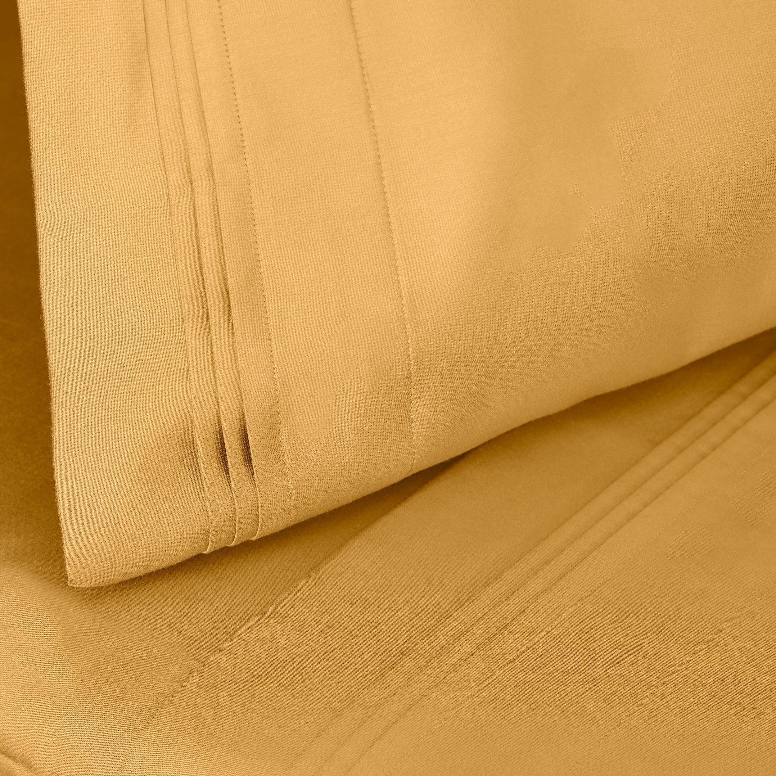 Parure de draps unie en coton égyptien de qualité supérieure 1000 fils au pouce carré avec poche profonde