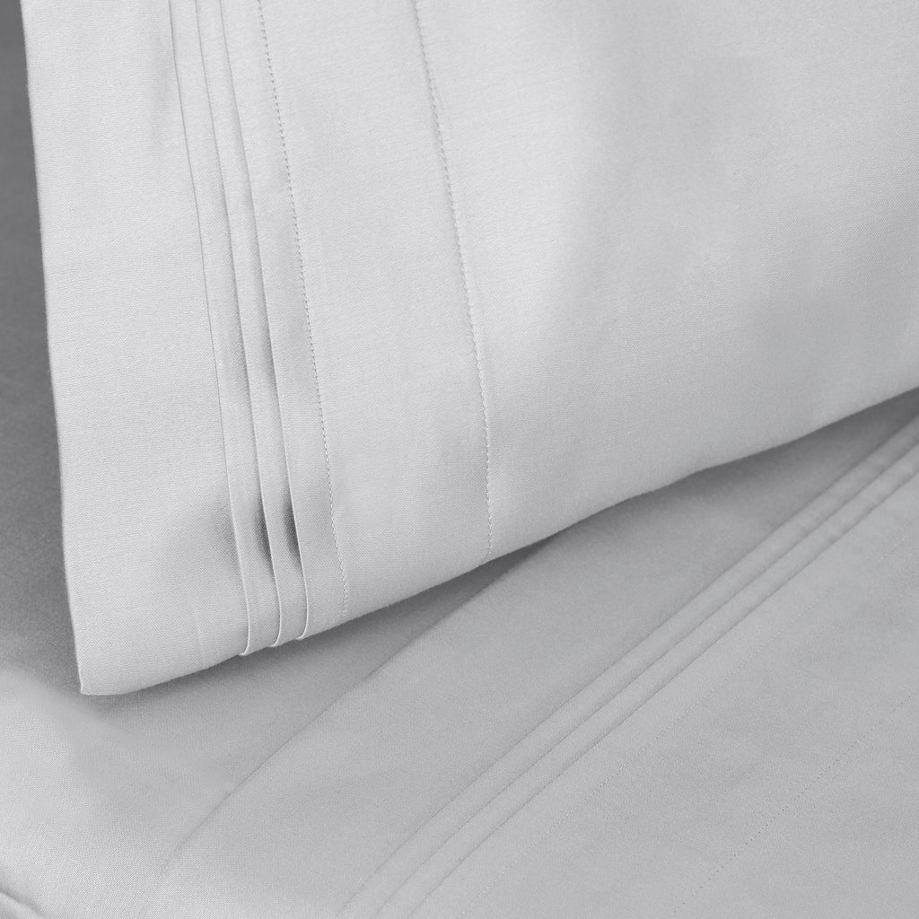 Parure de draps unie en coton égyptien de qualité supérieure 1000 fils au pouce carré avec poche profonde