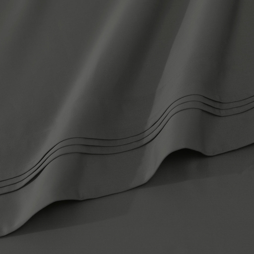 Parure de draps unie en coton égyptien de qualité supérieure 1000 fils au pouce carré avec poche profonde