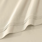 Parure de draps unie en coton égyptien de qualité supérieure 1000 fils au pouce carré avec poche profonde