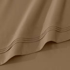 Parure de draps unie en coton égyptien de qualité supérieure 1000 fils au pouce carré avec poche profonde