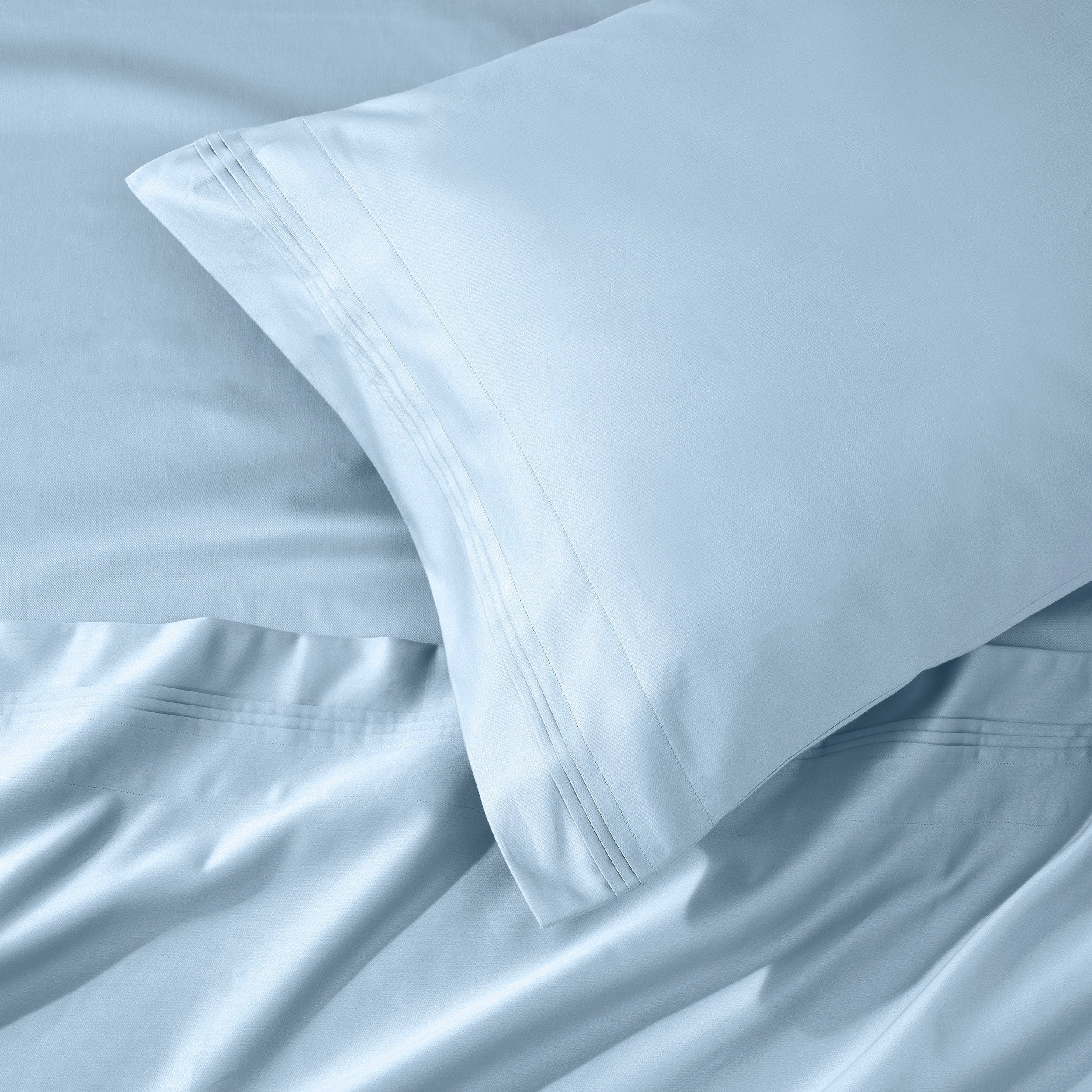 Parure de draps unie en coton égyptien de qualité supérieure 1000 fils au pouce carré avec poche profonde