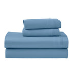 Parure de draps unie en coton égyptien de qualité supérieure 1000 fils au pouce carré avec poche profonde