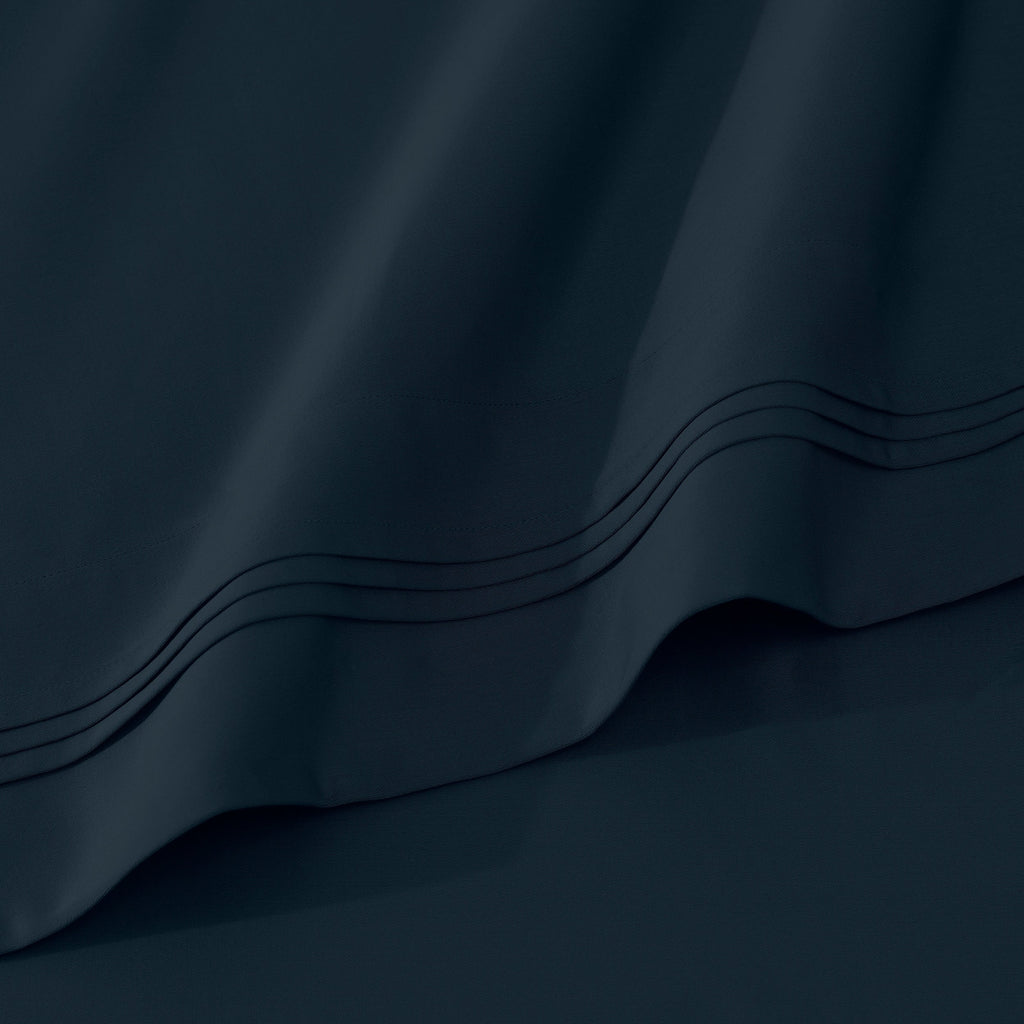 Parure de draps unie en coton égyptien de qualité supérieure 1000 fils au pouce carré avec poche profonde