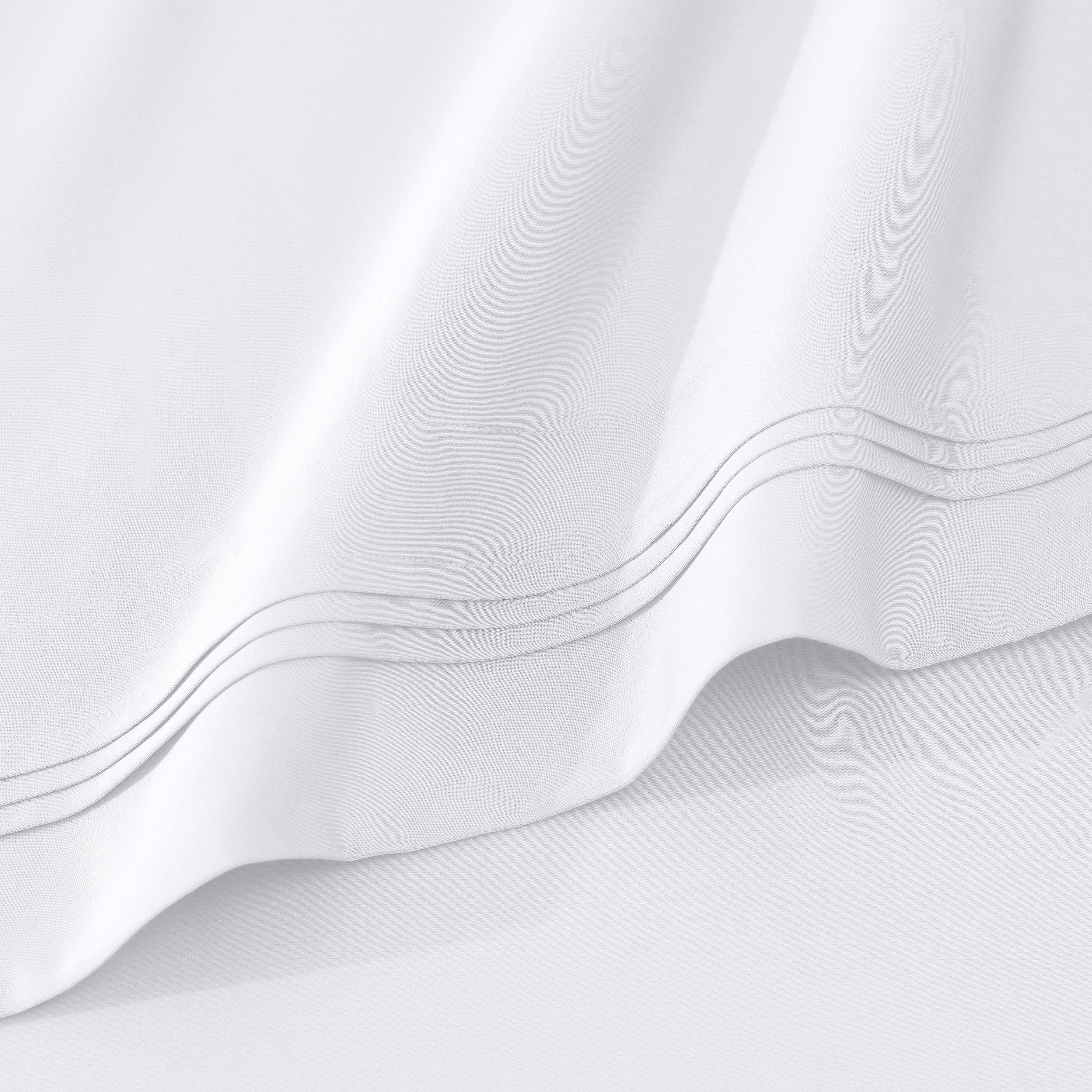 Parure de draps unie en coton égyptien de qualité supérieure 1000 fils au pouce carré avec poche profonde