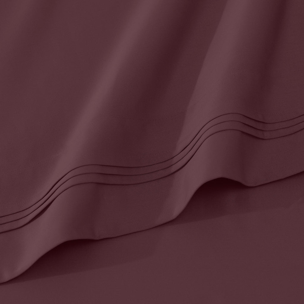 Parure de draps unie en coton égyptien de qualité supérieure 1000 fils au pouce carré avec poche profonde