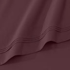 Parure de draps unie en coton égyptien de qualité supérieure 1000 fils au pouce carré avec poche profonde