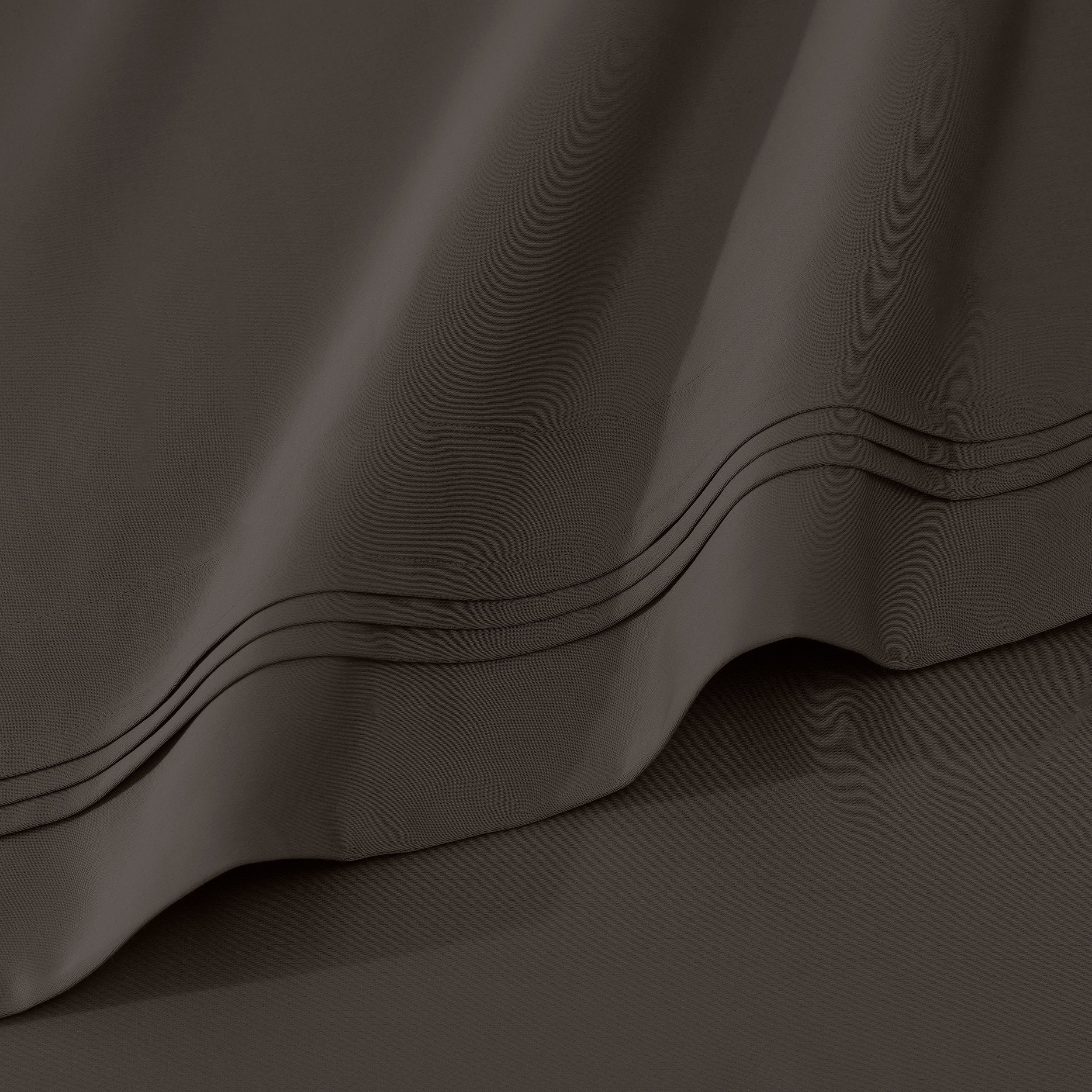 Parure de draps unie en coton égyptien de qualité supérieure 1000 fils au pouce carré avec poche profonde