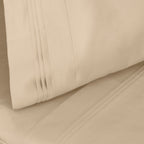 Parure de draps unie en coton égyptien de qualité supérieure 1000 fils au pouce carré avec poche profonde